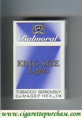 Balmoral Lights cigarettes king size blue